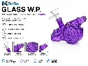 Glass W.P. Cannon-shaped 4.0" x 6.0" - Purple