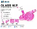 Glass W.P. Cannon-shaped 4.0" x 6.0" - Pink