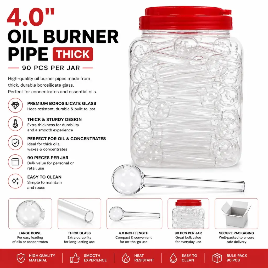 4.0" Oil Burner Pipe Thick (90 pcs per Jar)