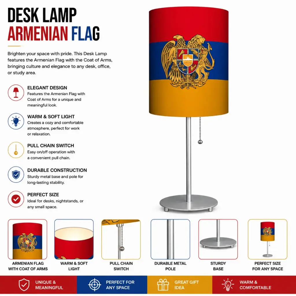 Desk Lamp - Armenian Flag