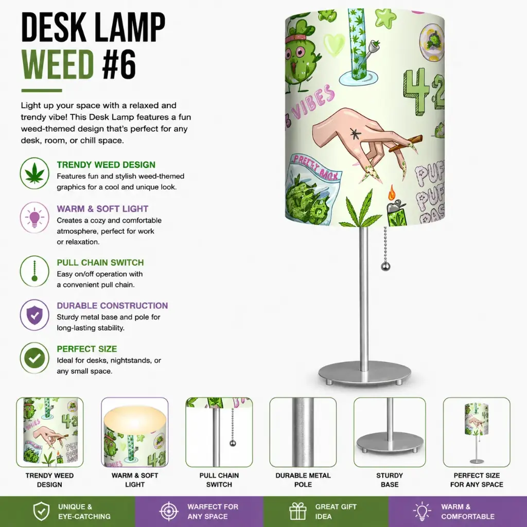 Desk Lamp - Weed #6