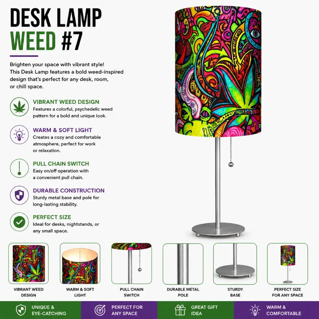 Desk Lamp - Weed #7