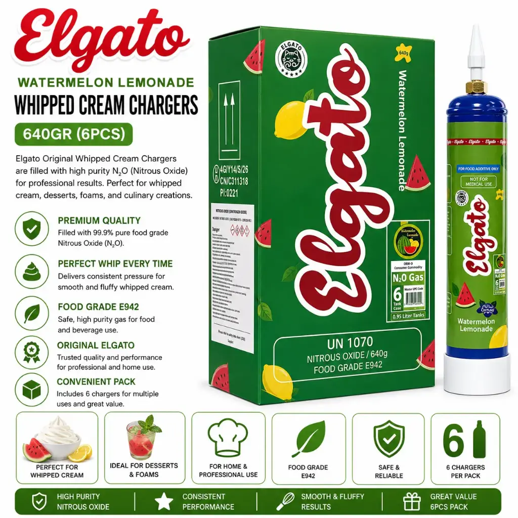 Elgato Whipped Cream Charger 640Gr (6pcs) - Watermelon Lemonade