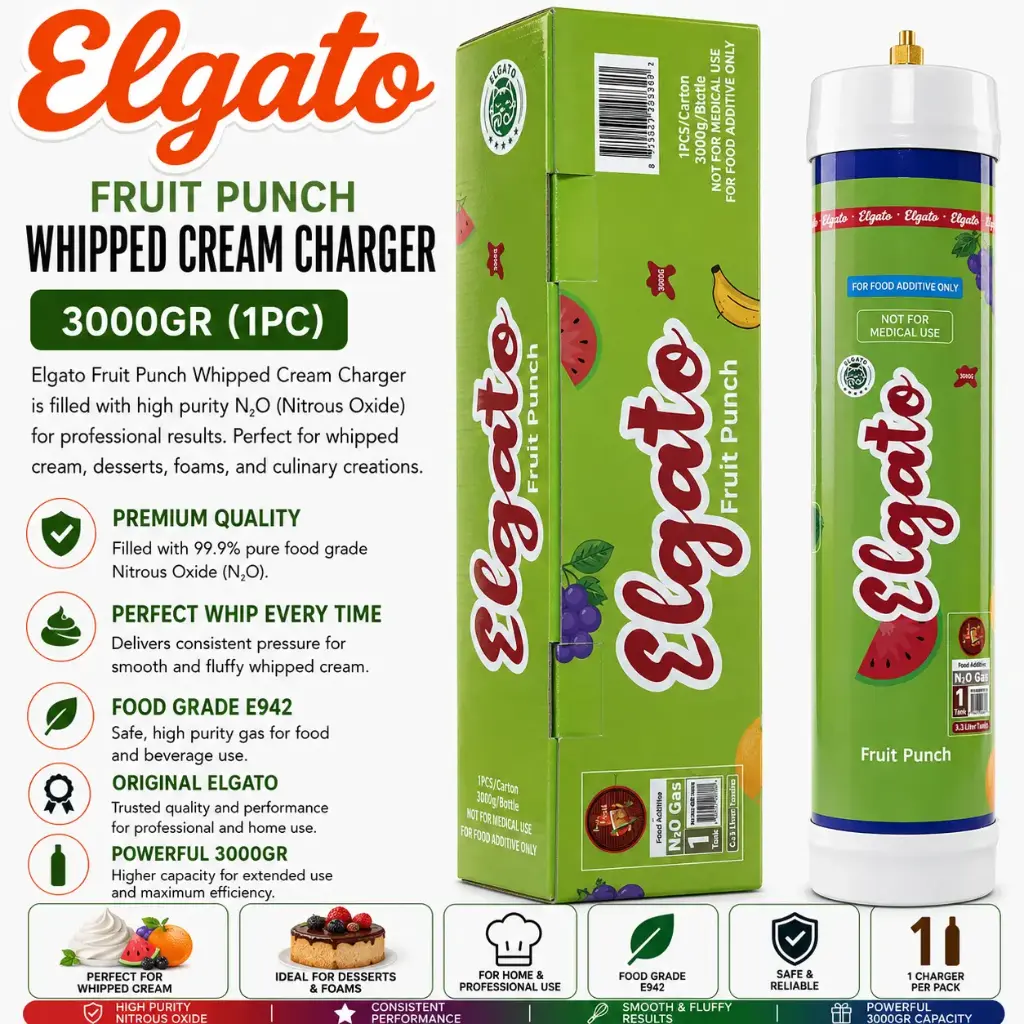 Elgato Whipped Cream Charger 3000Gr (1pc) - Fruit Punch