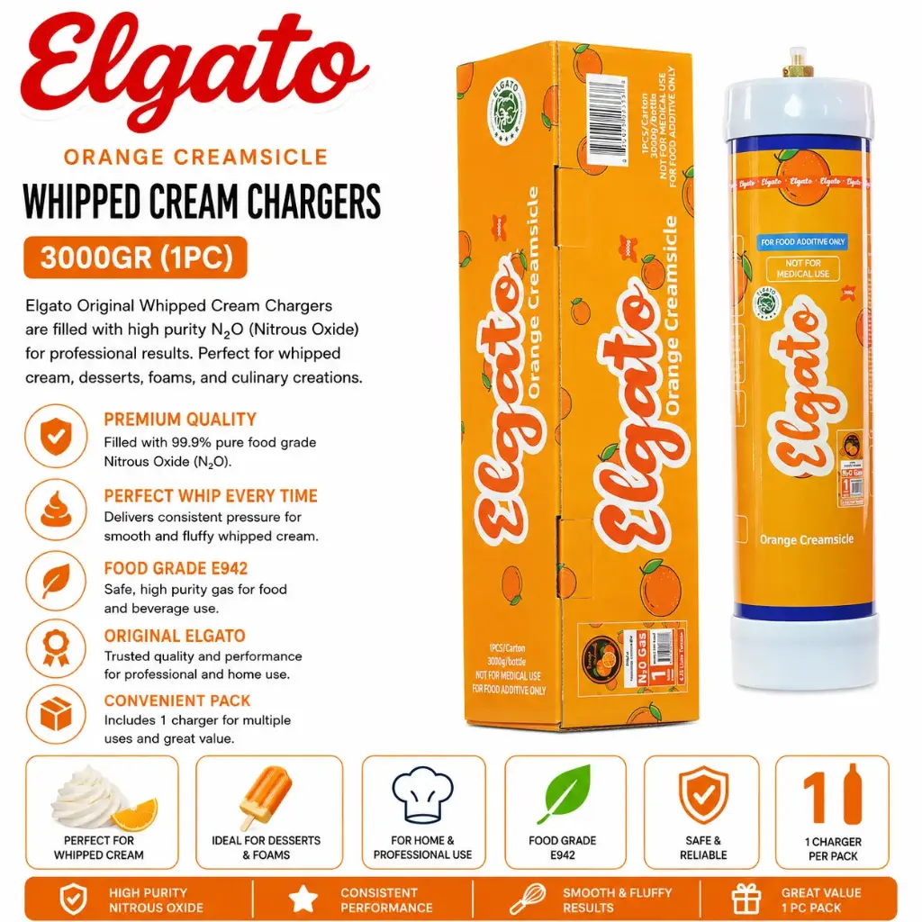 Elgato Whipped Cream Charger 3000Gr (1pc) - Orange Creamsicle