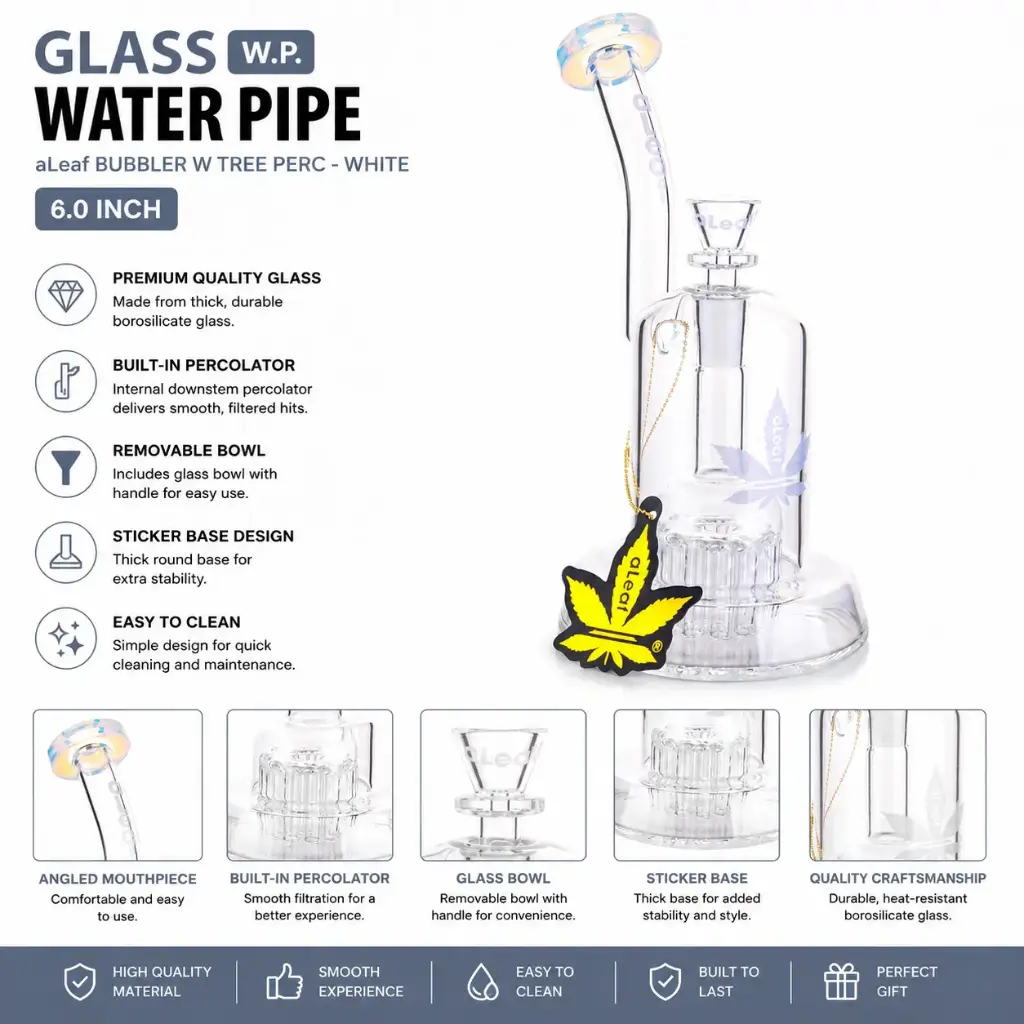 aLeaf Bubbler w Tree Perc - White