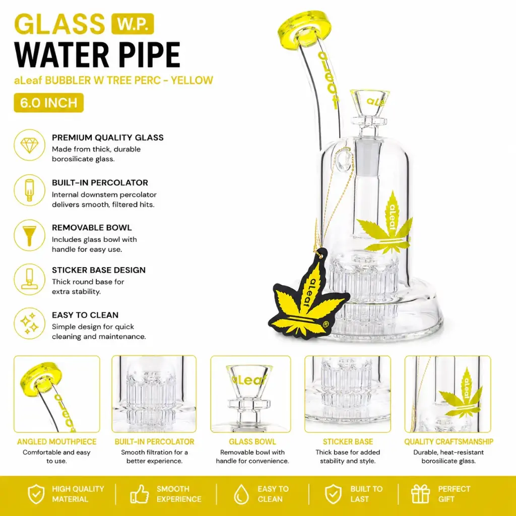 aLeaf Bubbler w Tree Perc - Yellow