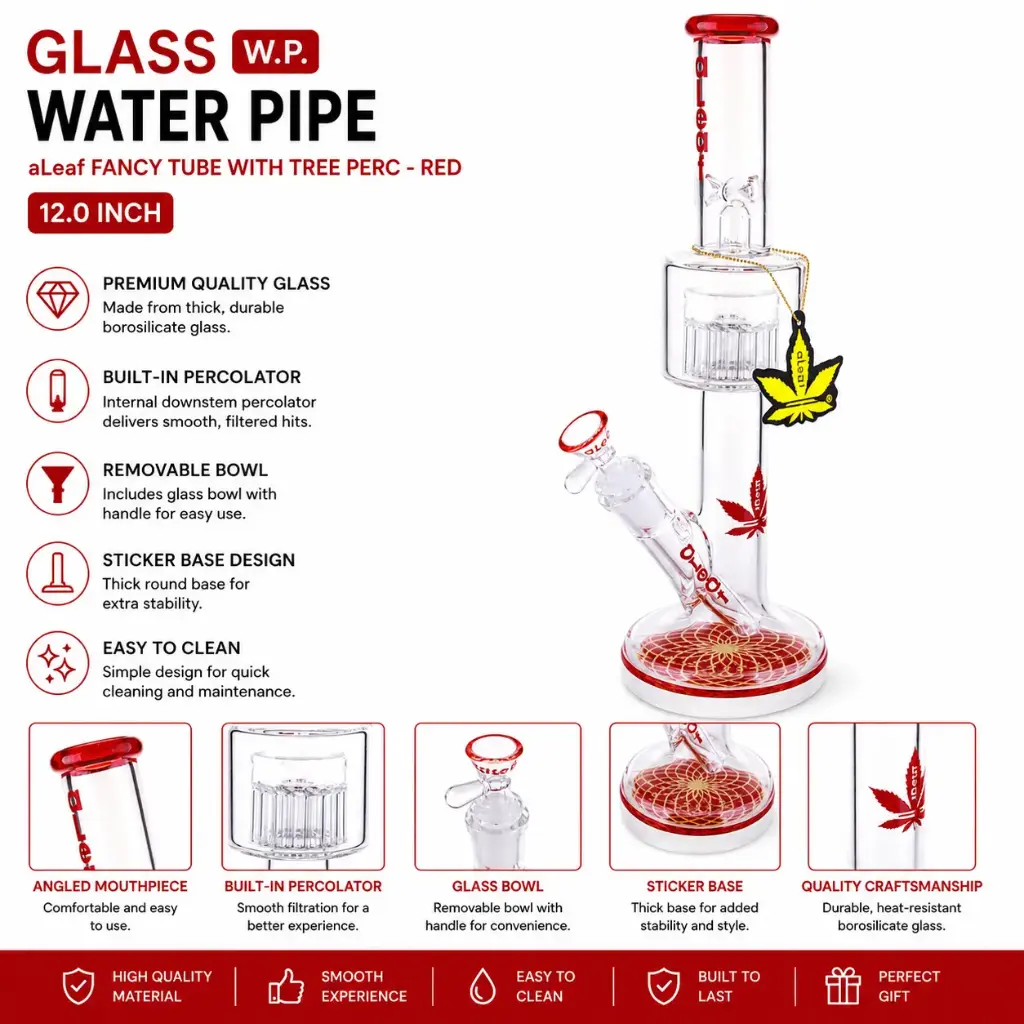 aLeaf Fancy Tube with Tree perc - Red