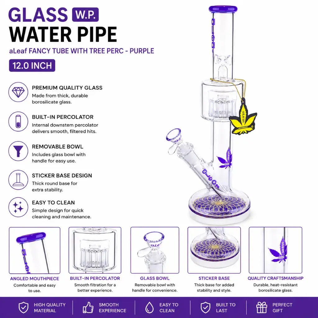 aLeaf Fancy Tube with Tree perc - Purple