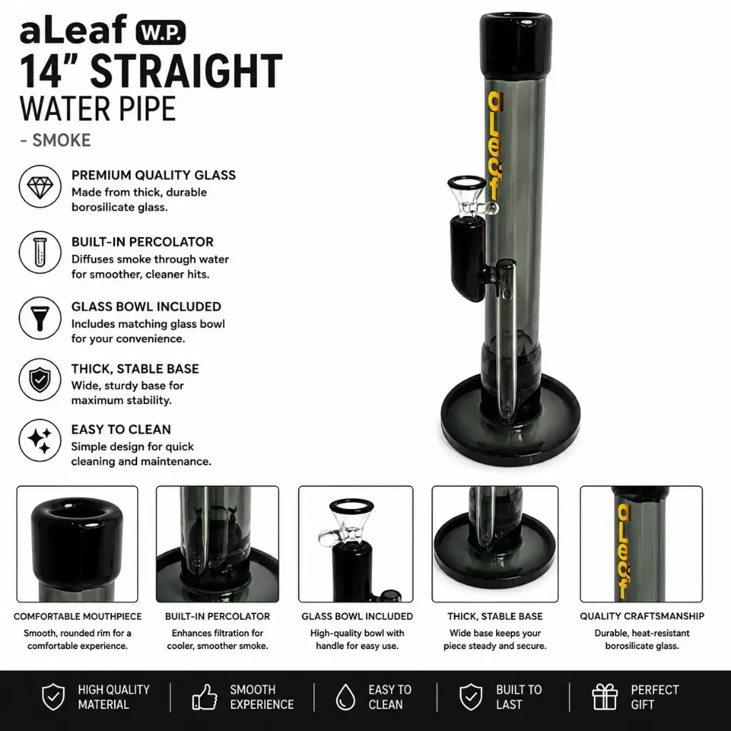 aLeaf WP 14" STRAIGHT - Smoke