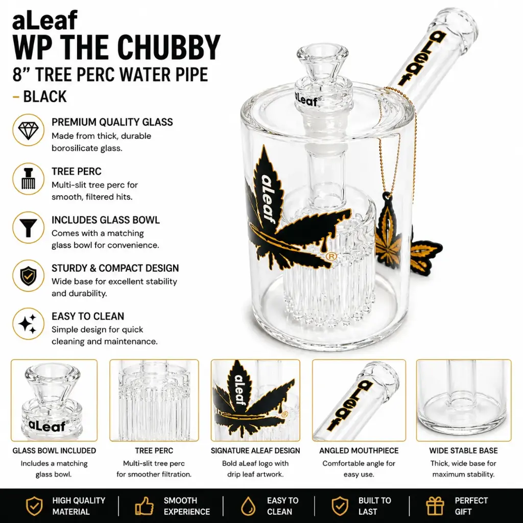 aLeaf WP THE CHUBBY 8" TREE PERC BLACK