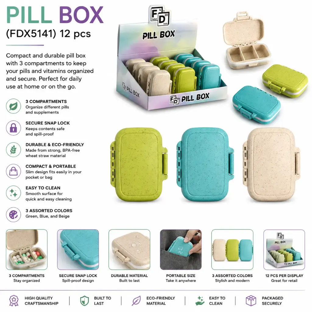PILL BOX (FDX5141) 12 pcs