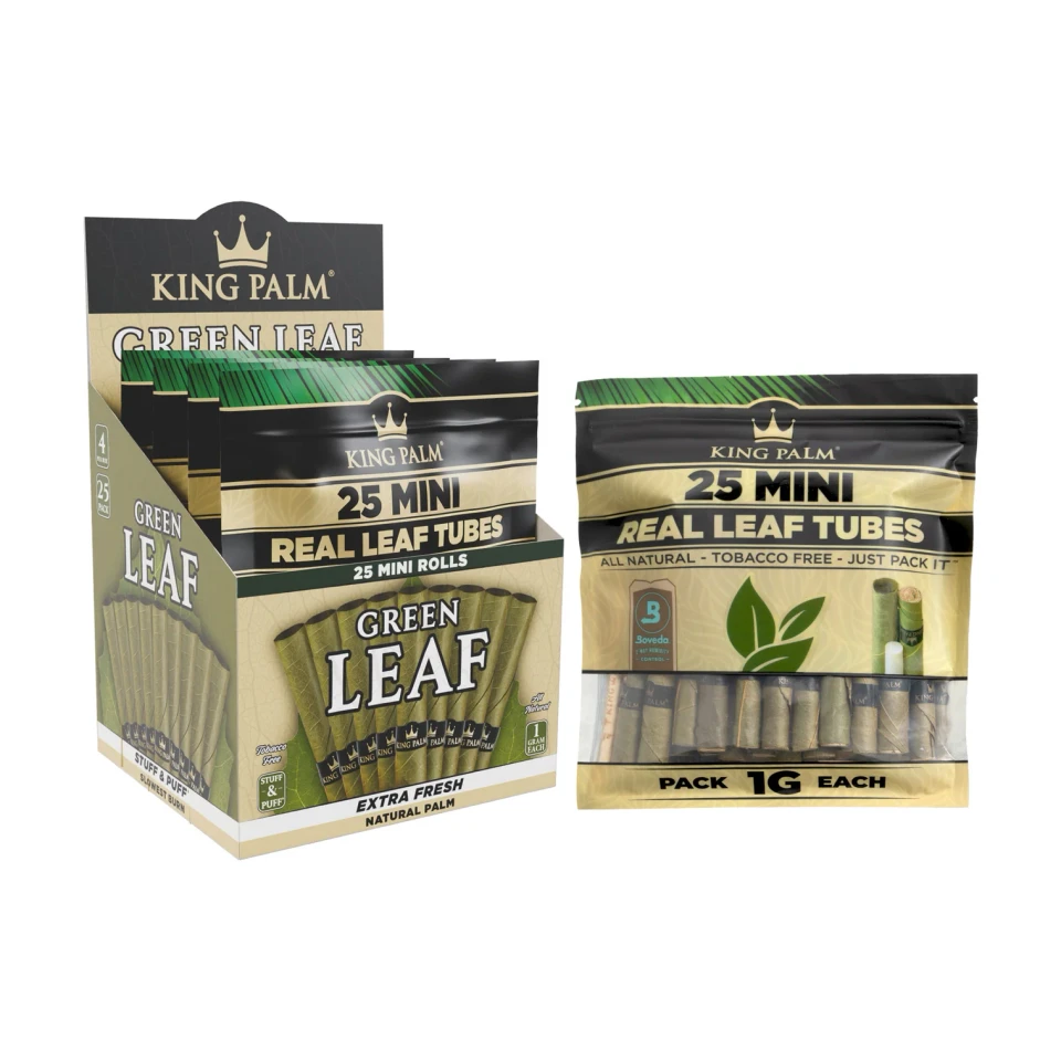 KING PALM Green Leaf Mini Natural 25-Pack 4ct