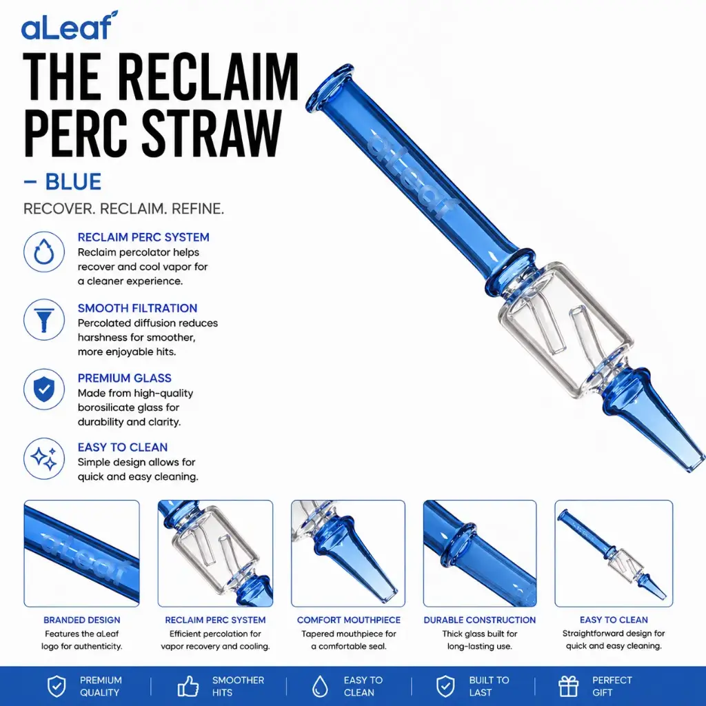aLeaf THE RECLAIM PERC STRAW - BLUE