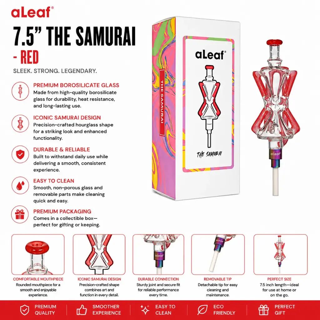 aLeaf 7.5" THE SAMURAI (with box) RED