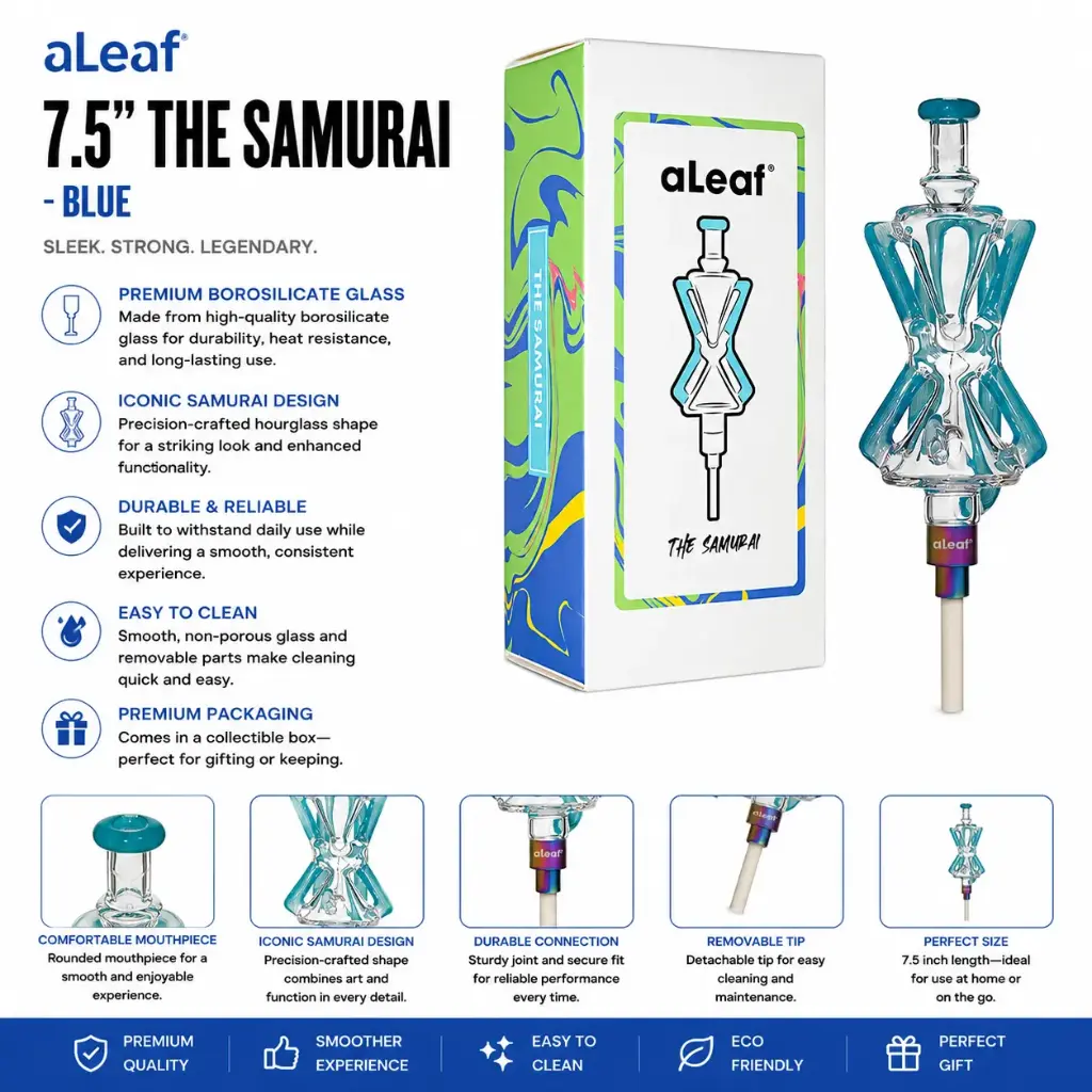 aLeaf 7.5" THE SAMURAI (with box) BLUE 