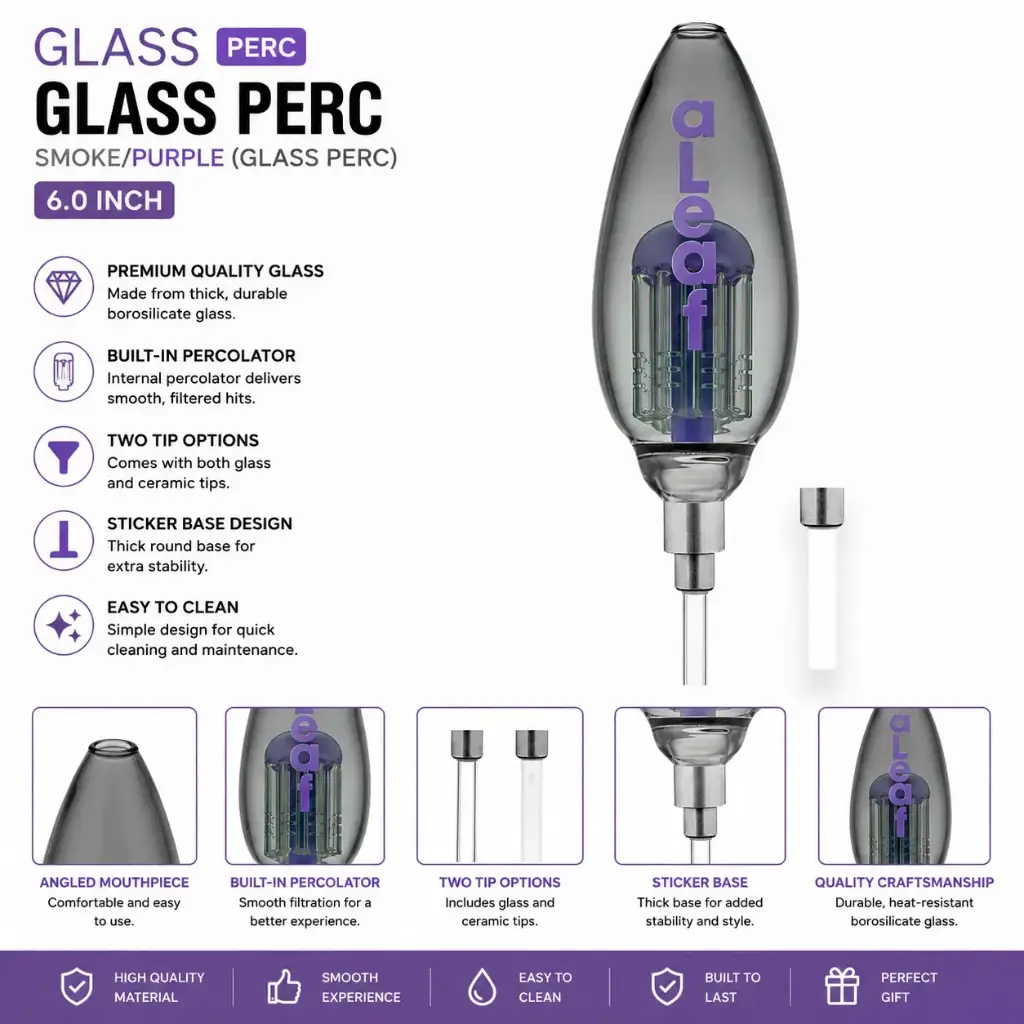 aLeaf SMOKE/PURPLE GLASS PERC MATRIX