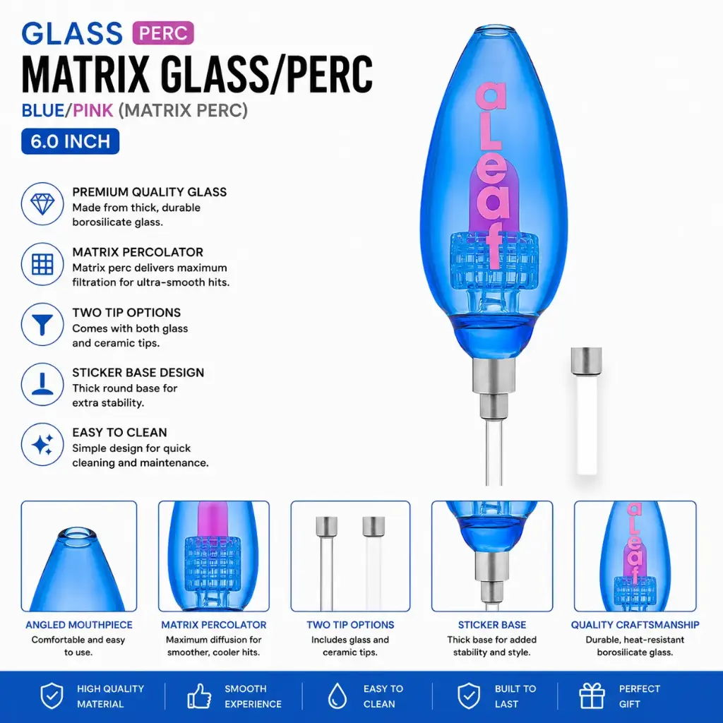 aLeaf BLUE/PINK/(GLASS/PERC) MATRIX