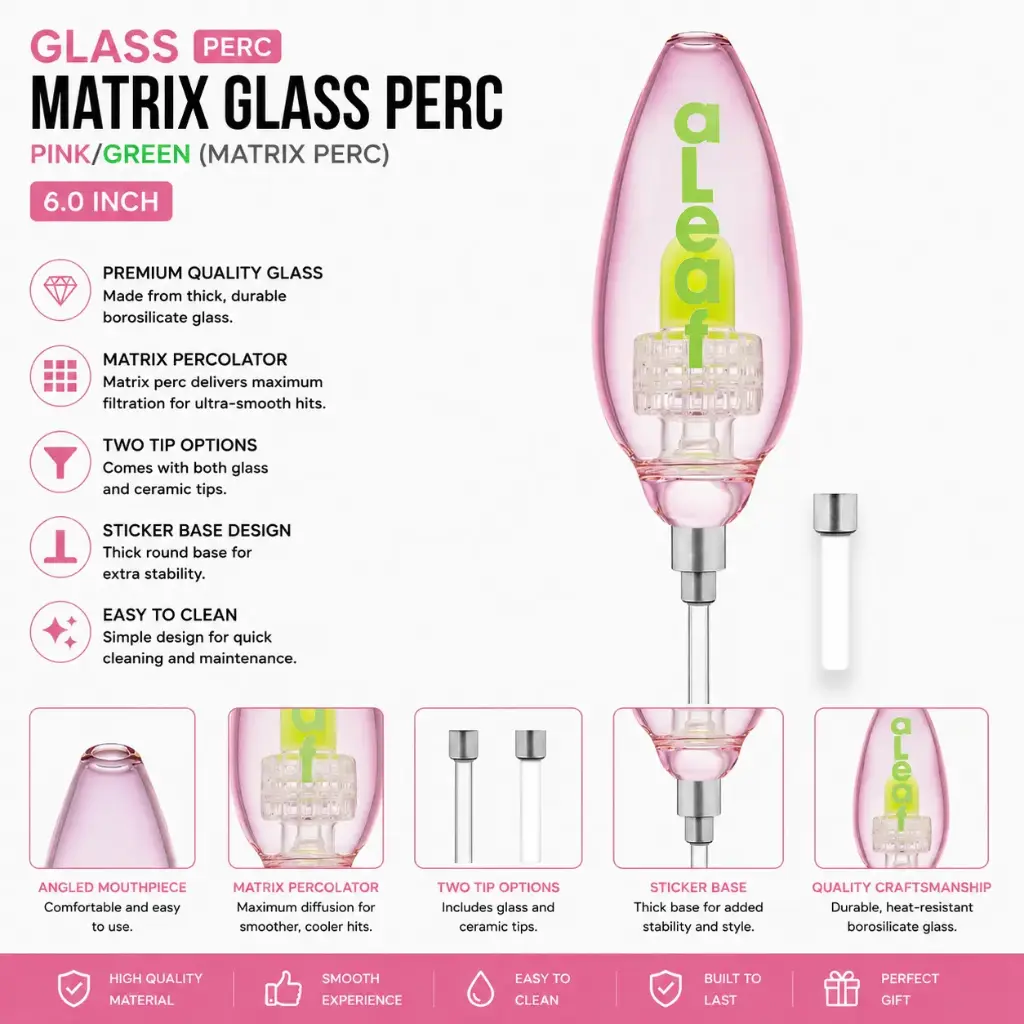 aLeaf PINK/GREEN/(GLASS/PERC) MATRIX