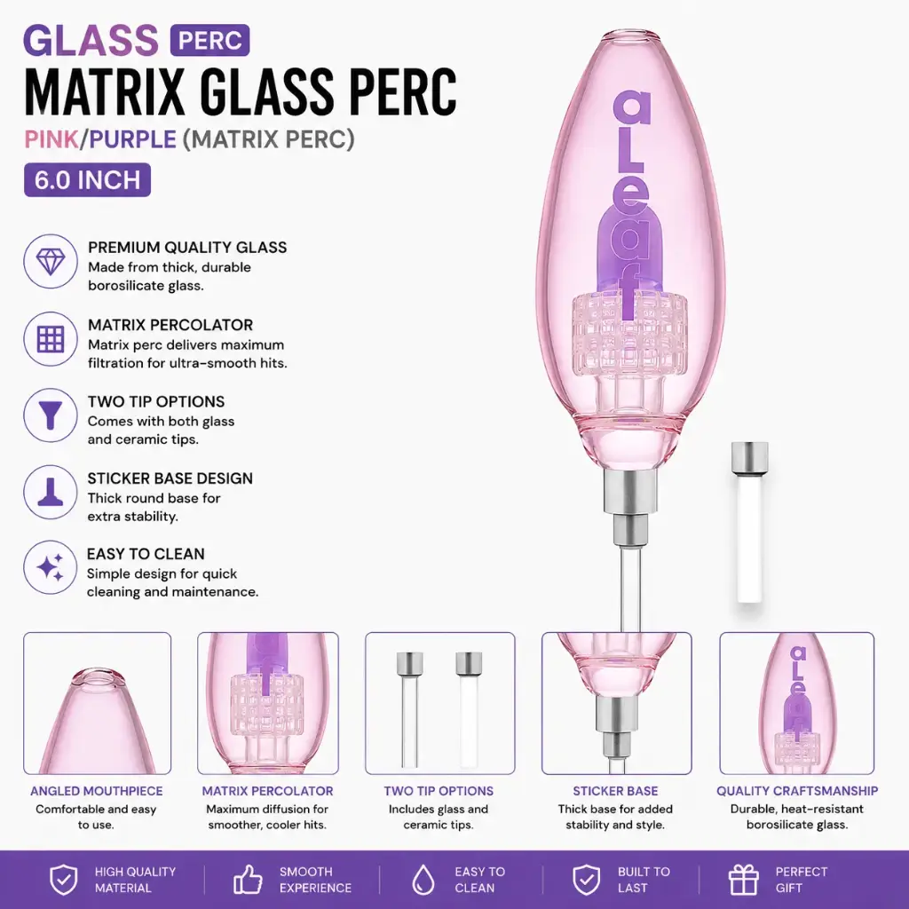aLeaf PINK/PURPLE/(GLASS/PERC) MATRIX
