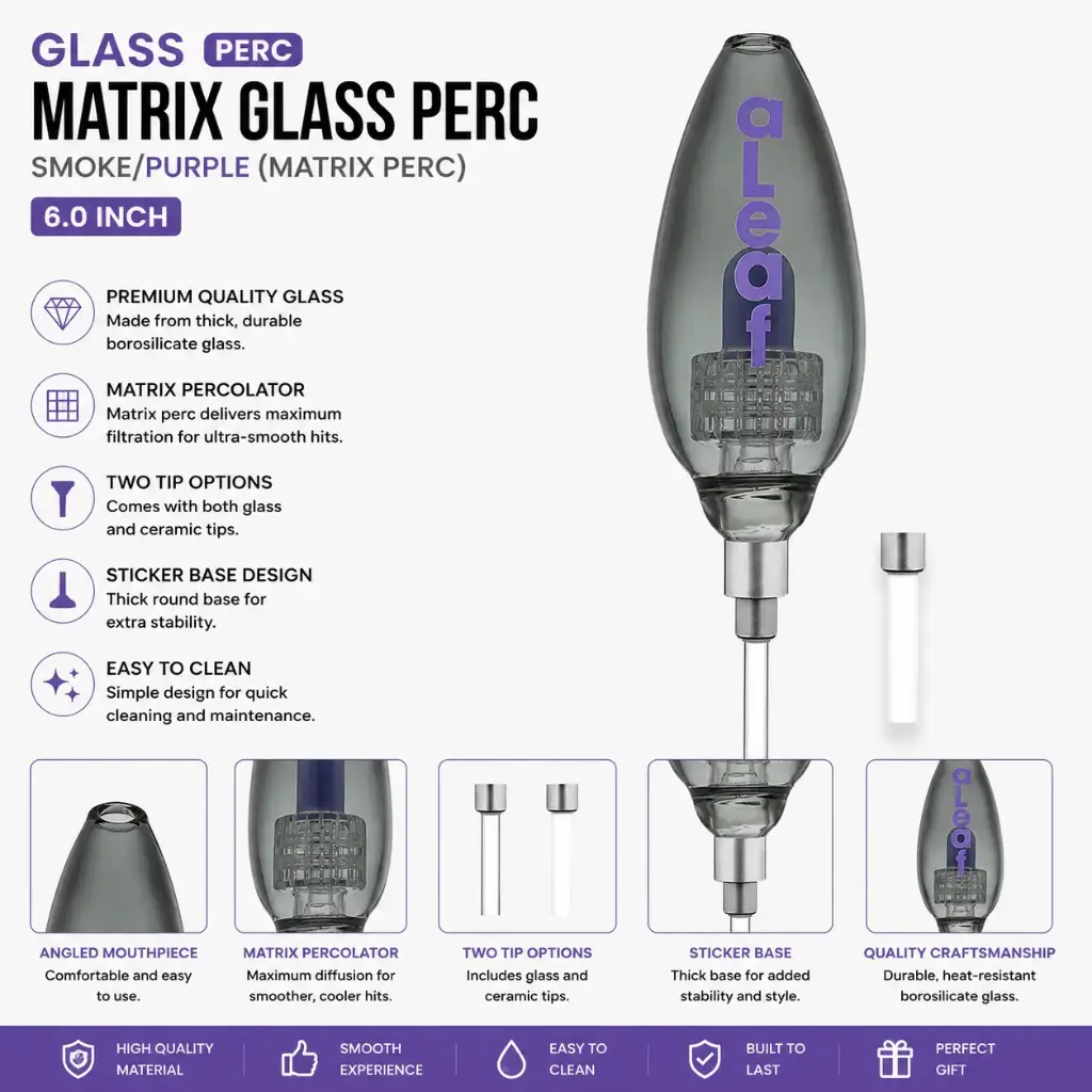 aLeaf SMOKE/PURPLE(GLASS/PERC) MATRIX