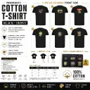 Cotton Unique T-shirt / Black Front Set-C (1 x M, 3 x L, 2 x XL - 6 per pack) 6 design and 3 sizes