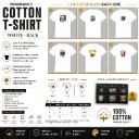 Cotton Unique T-shirt / White Front Set-G (1 x M, 3 x L, 2 x XL - 6 per pack) 6 design and 3 sizes