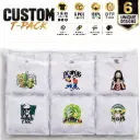 Custom T-Pack | 6-Pack | 8" DTF Prints | M/L/XL Mix