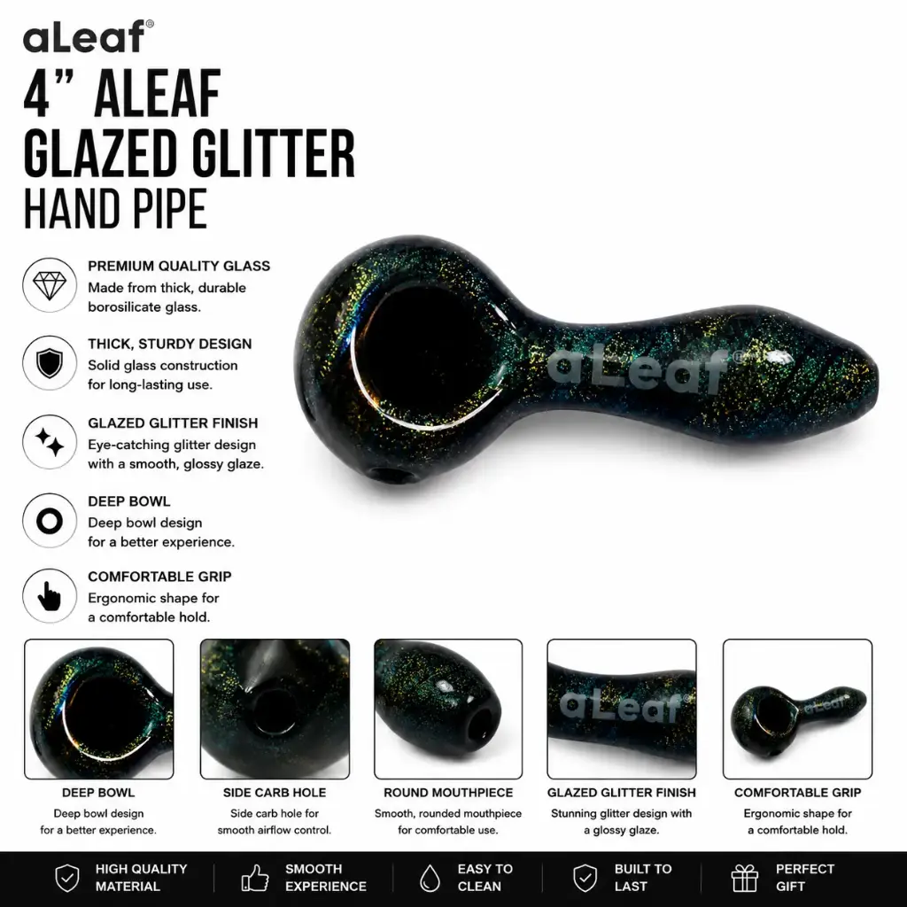 4" ALEAF GLAZED GLITTER HP