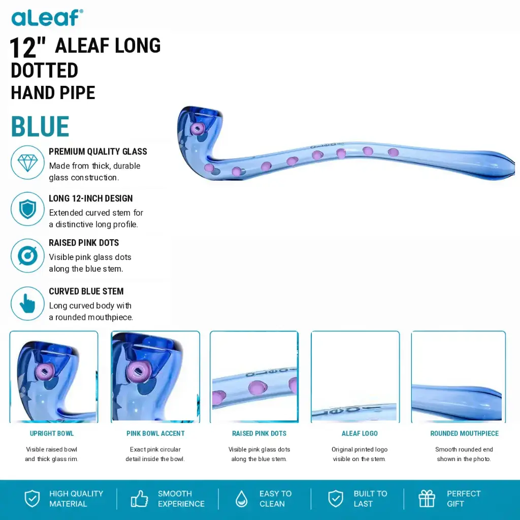 12" ALEAF LONG DOTTED HP BLUE