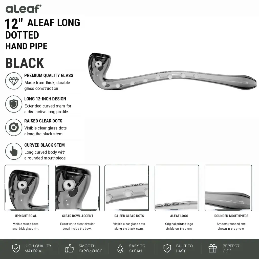 12" ALEAF LONG DOTTED HP BLACK