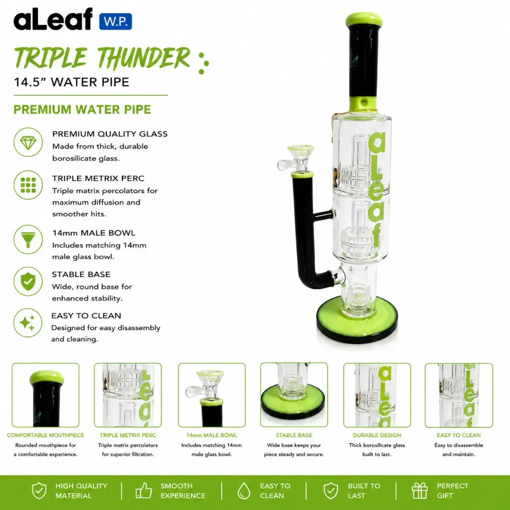 14.5" ALEAF TRIPLE THUNDER W/ METRIX PERC GREEN
