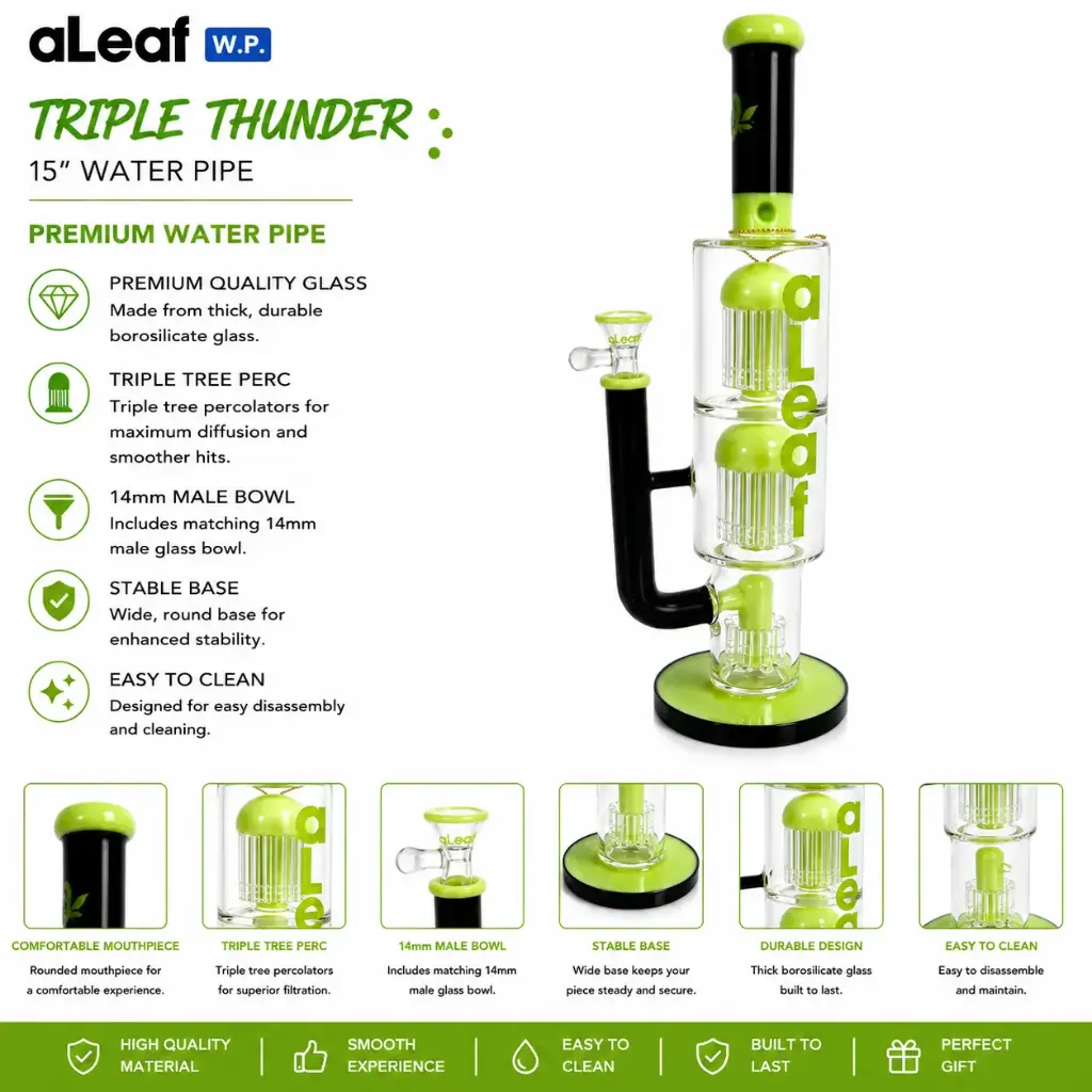 15" ALEAF TRIPLE THUNDER W/ TREE PERC GREEN