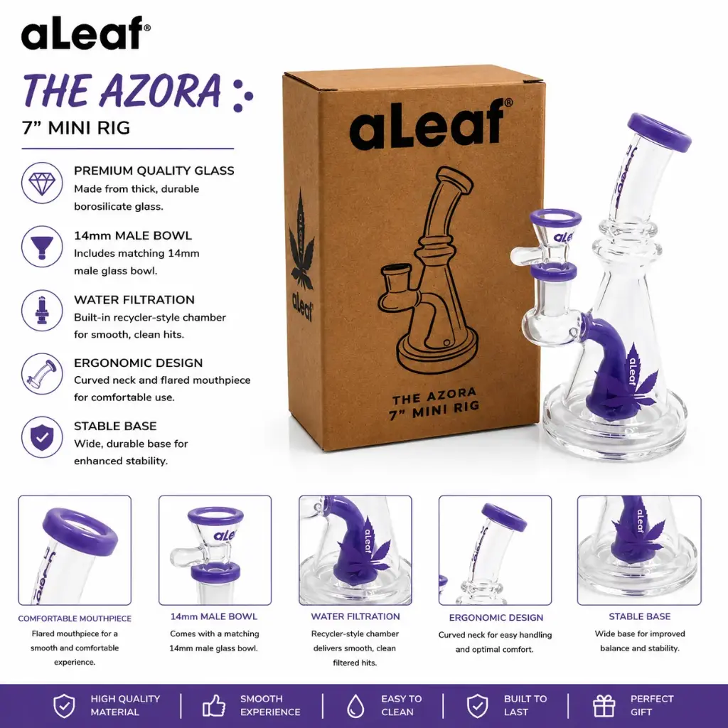 7" ALEAF THE AZORA MINI RIG PURPLE