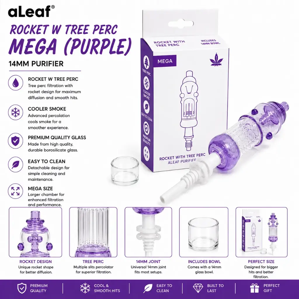 ALEAF ROCKET W TREE PERC MEGA (PURPLE)