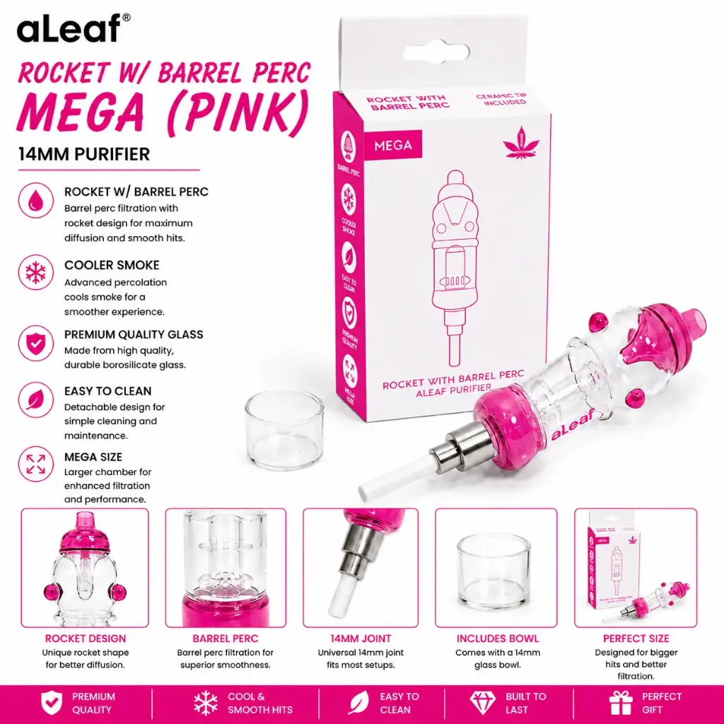 ALEAF ROCKET W/ BARREL PERC (PINK)
