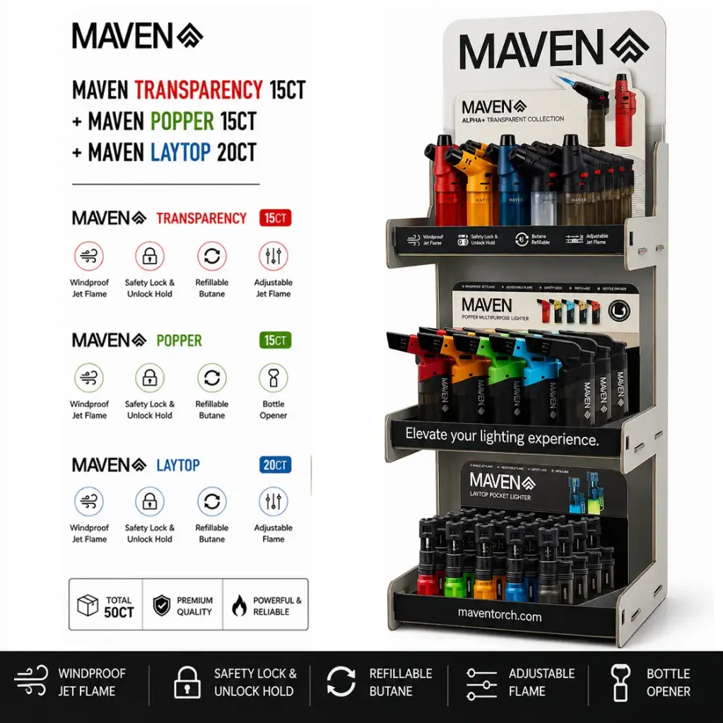 Maven Transpancy 15ct + Maven Popper 15ct + Maven Laytop 20ct (total 50ct)