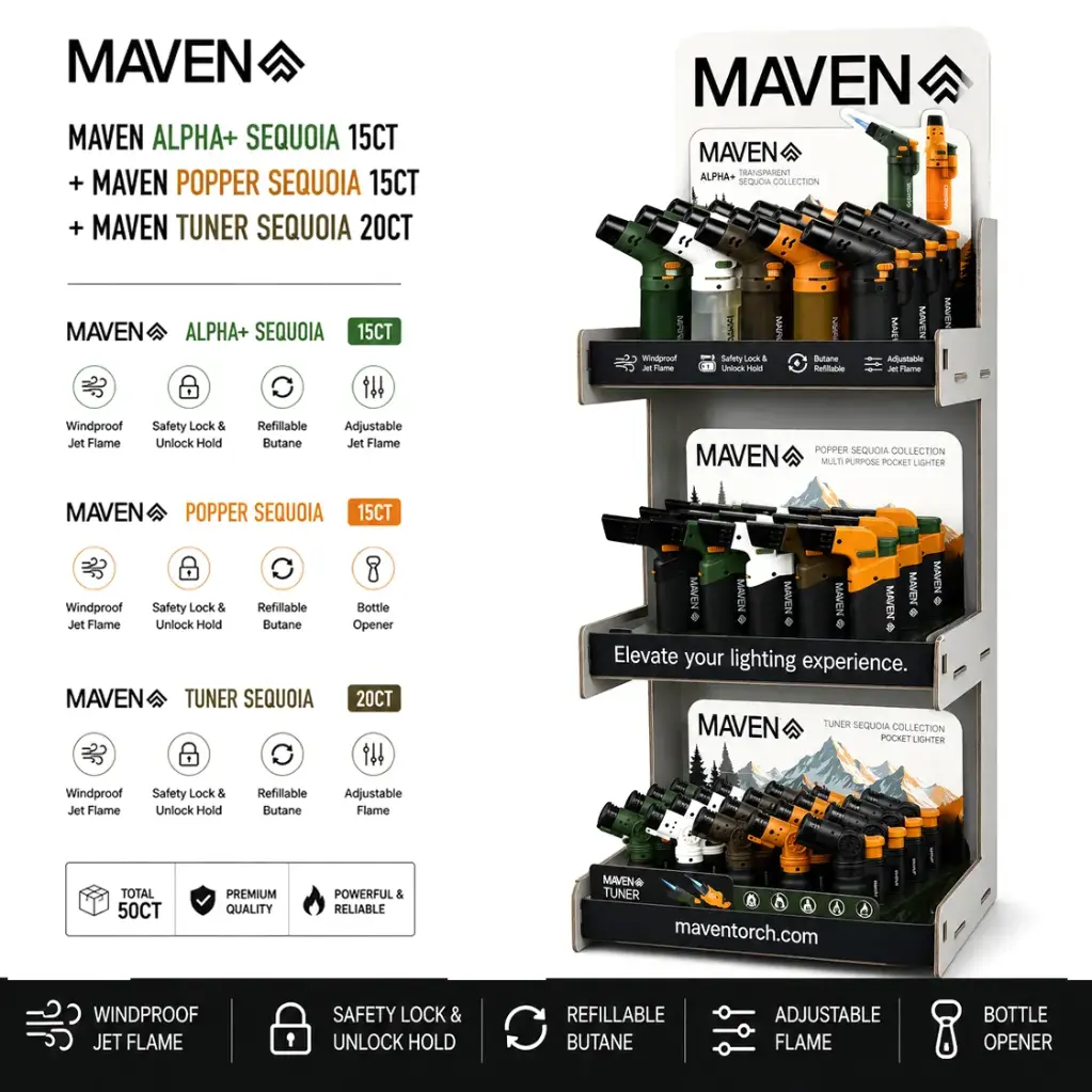 Maven Alpha+ Sequoia 15ct, Maven Popper Sequoia 15ct + Maven Tuner Sequoia 20 ct (total 50ct)