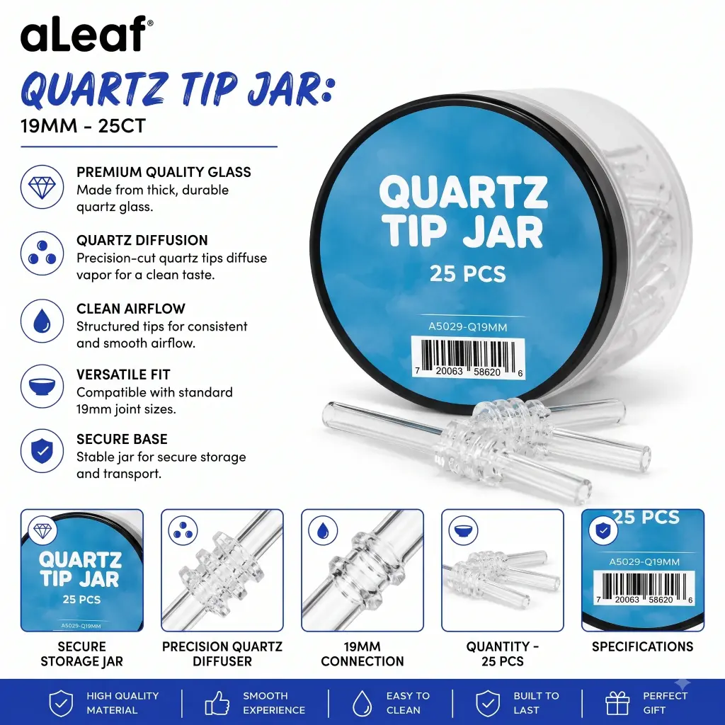ALEAF QUARTS TIP JAR 19MM - 25CT