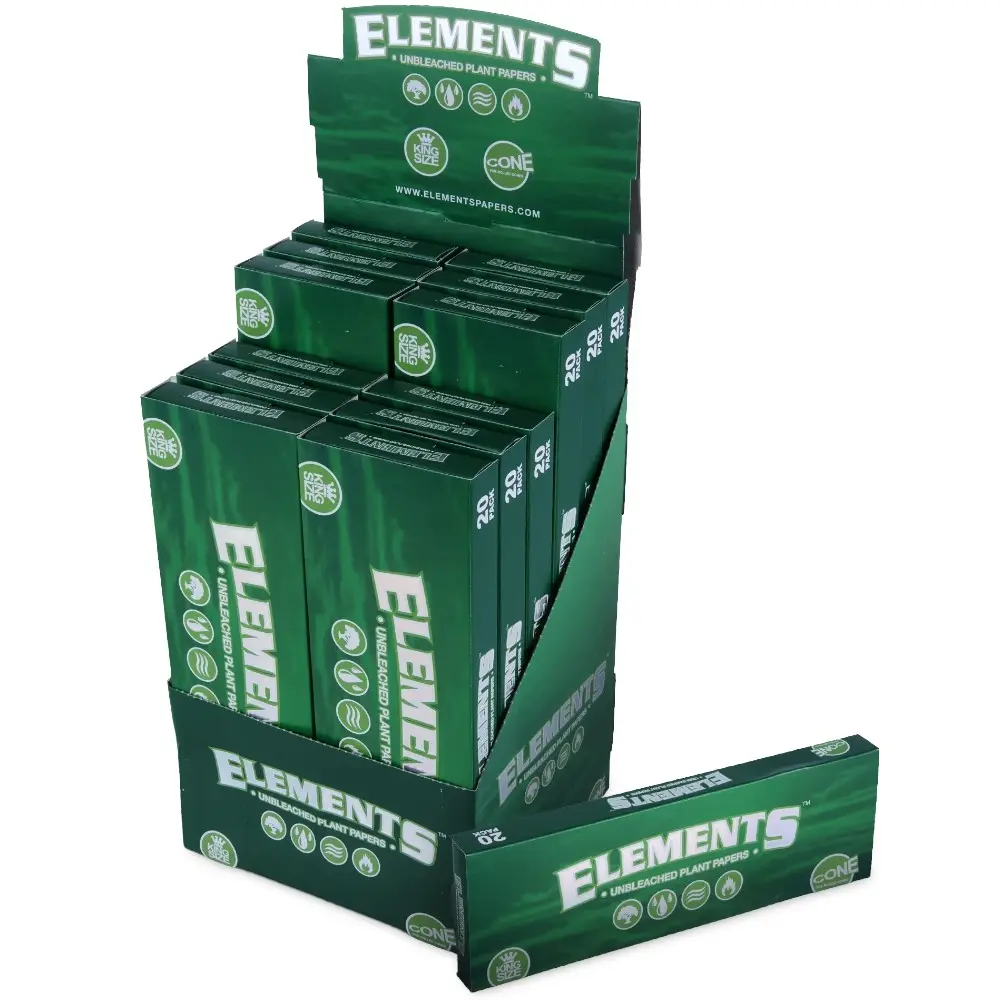 ELEMENTS Plant Paper Cones King Size 20/12ct