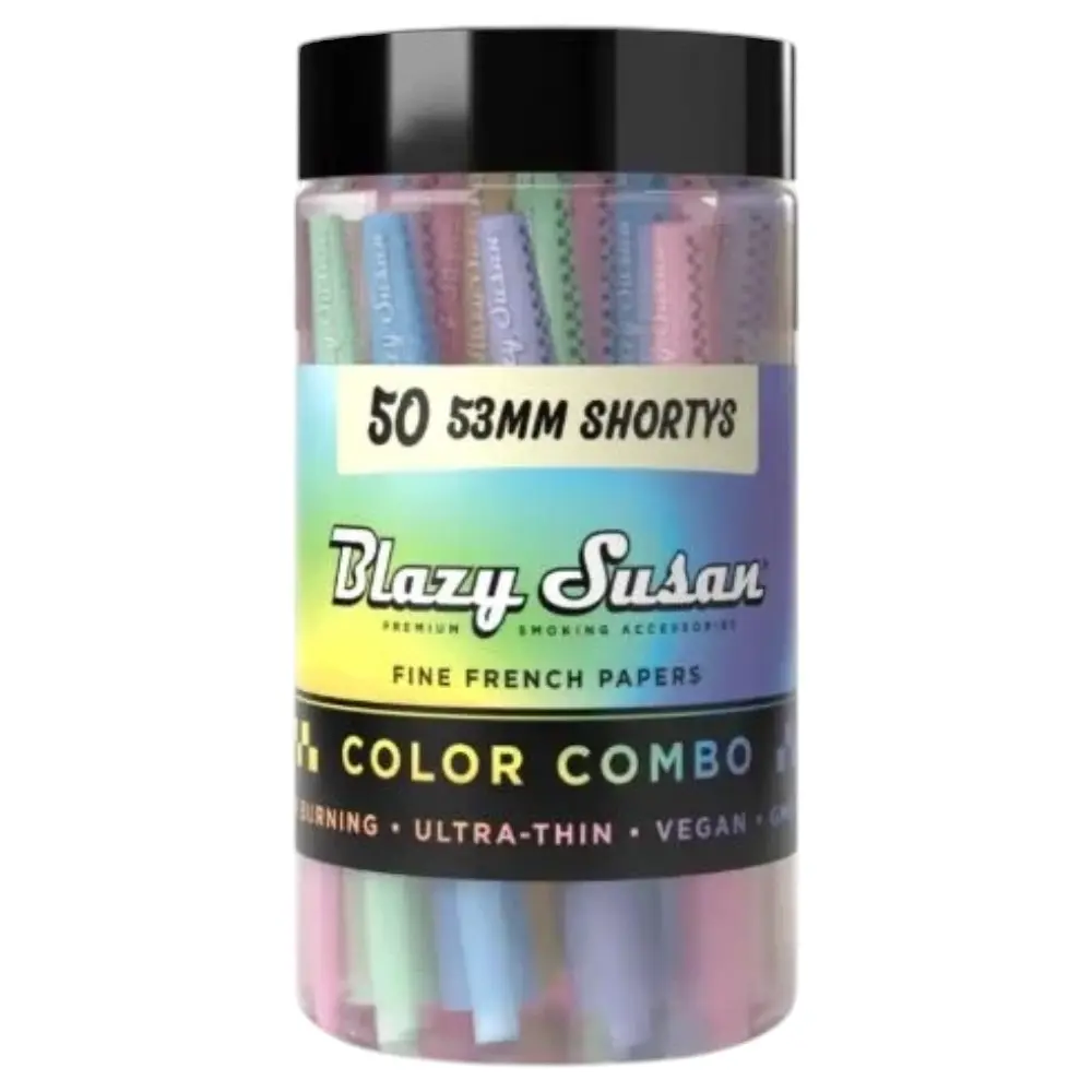 BLAZY SUSAN Rainbow Cones Jar 53mm Shorty Size 25/1ct