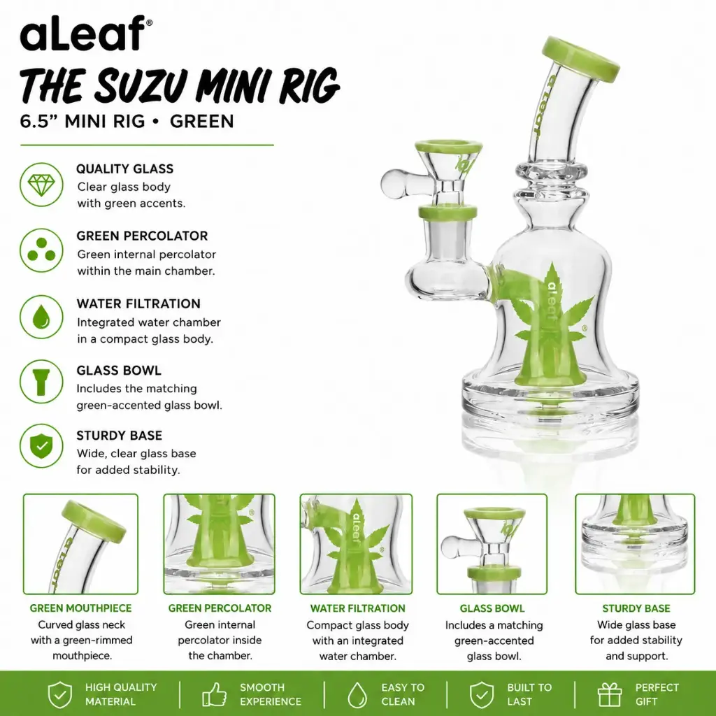 ALEAF 6.5" THE SUZU MINI RIG GREEN