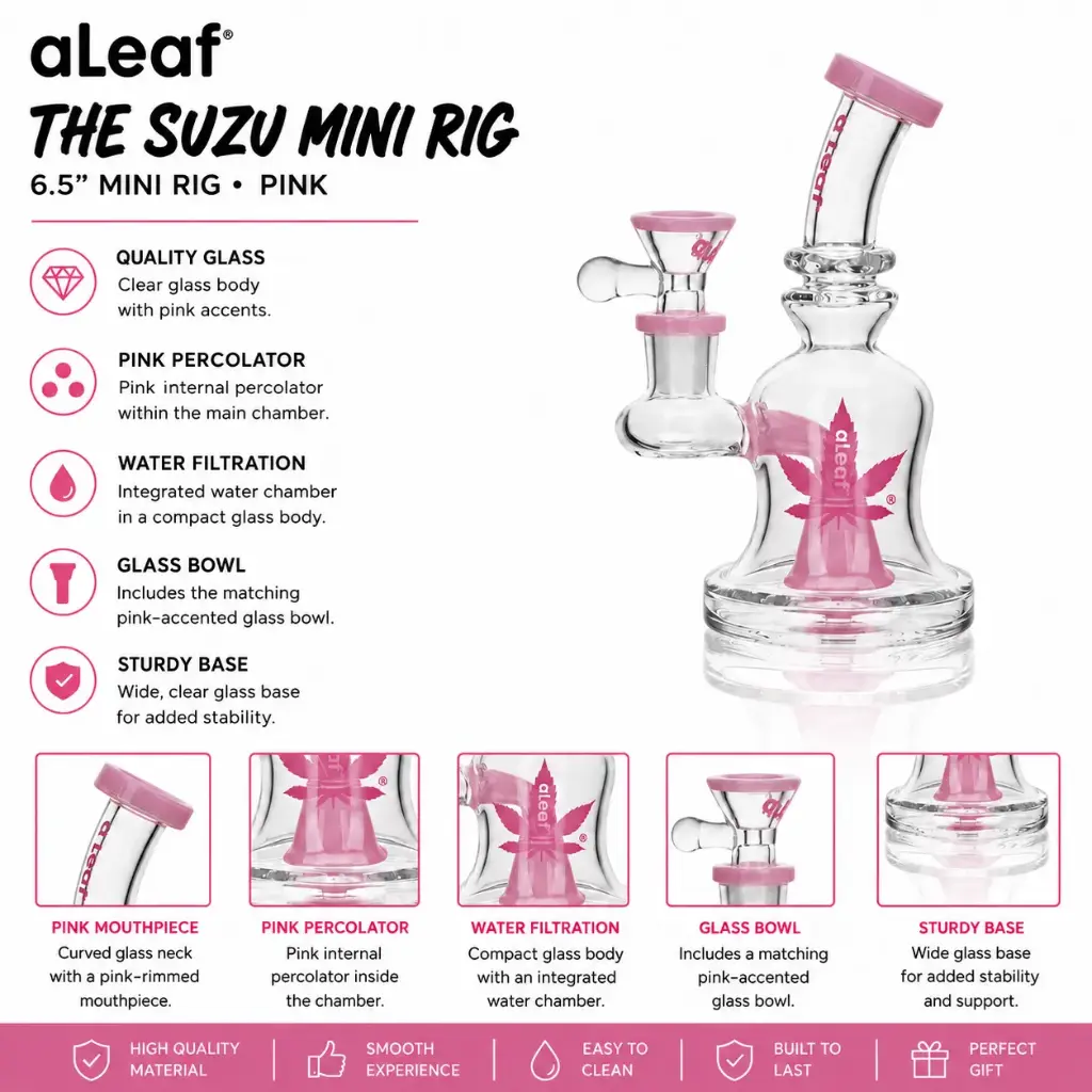 ALEAF 6.5" THE SUZU MINI RIG PINK