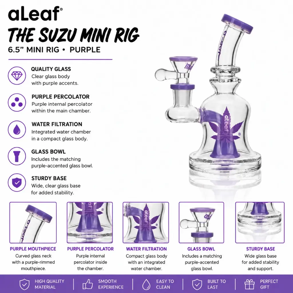 ALEAF 6.5" THE SUZU MINI RIG PURPLE