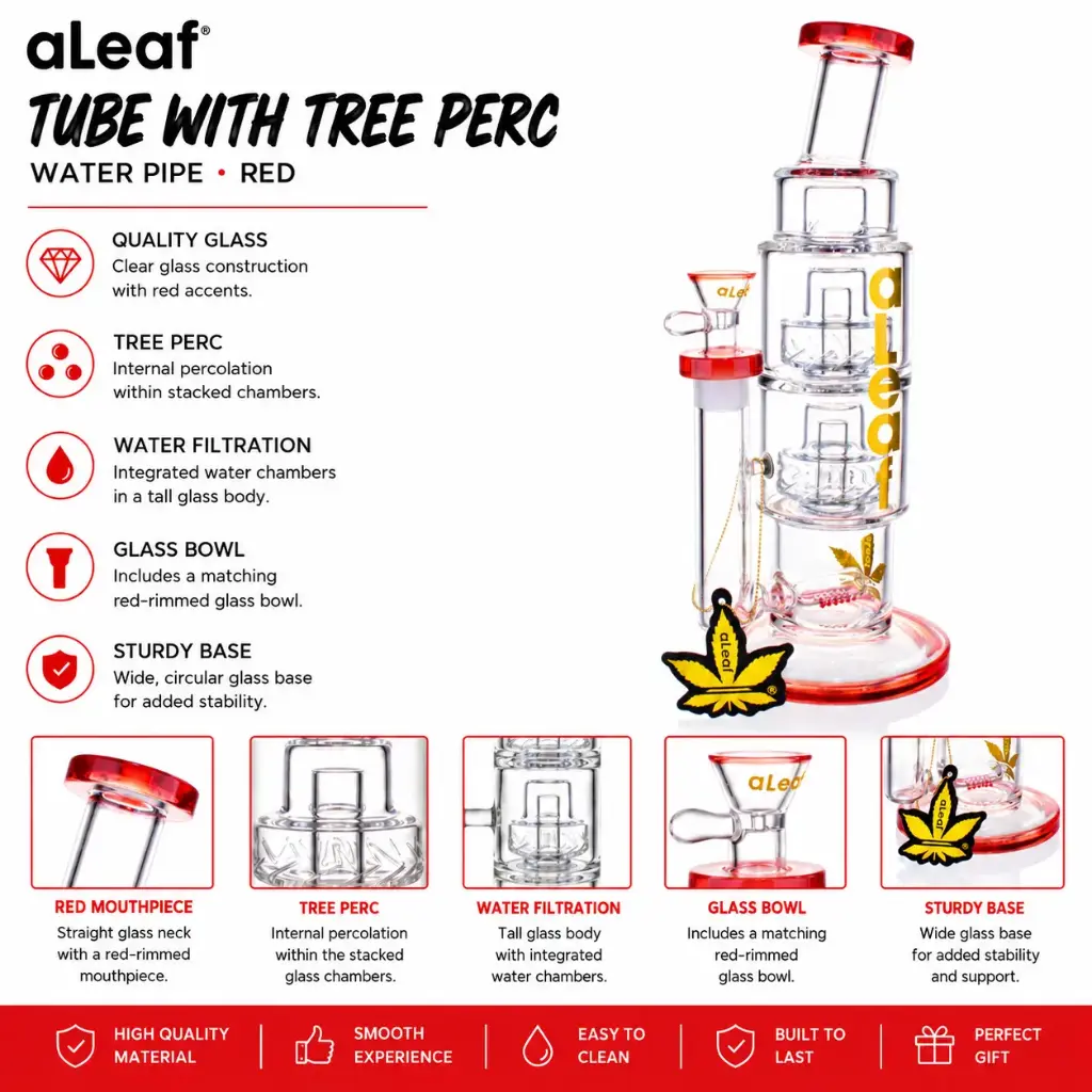 ALEAF TUBE WITH TREE PERC RED