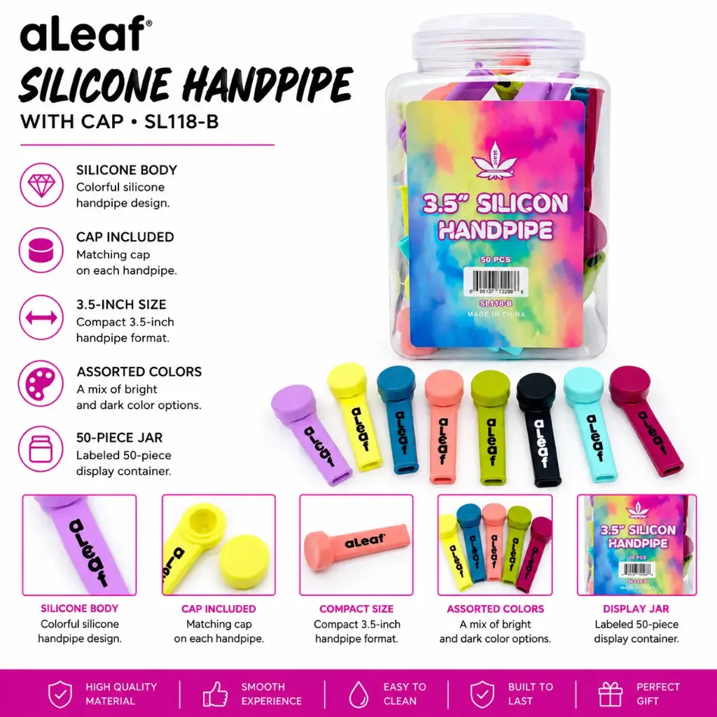 ALEAF SILICONE HANDPIPE W/CAP