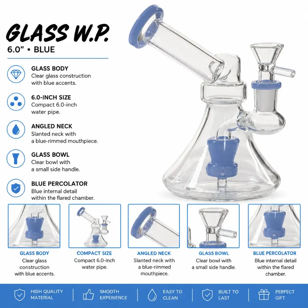 Glass W.P. 6.0" - Blue