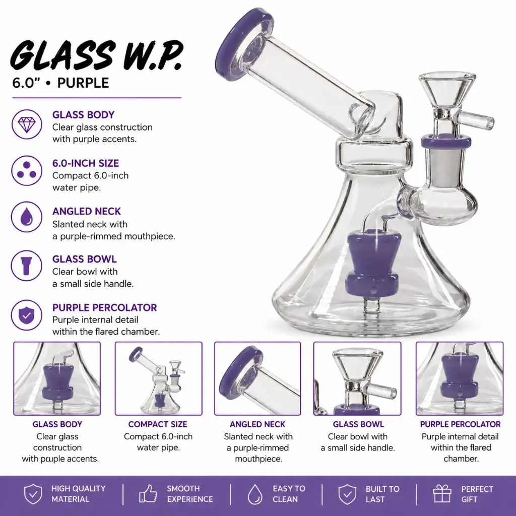 Glass W.P. 6.0" - Purple