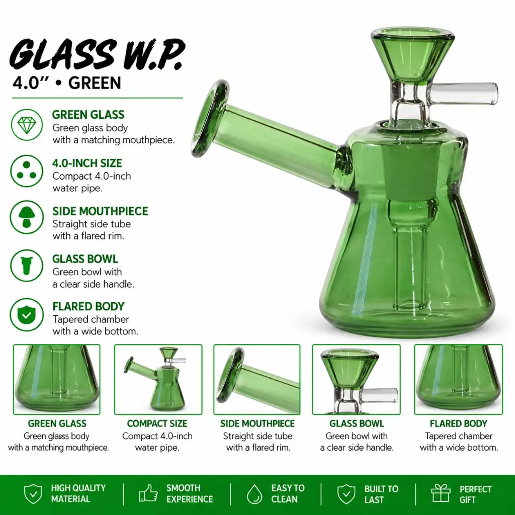Glass W.P. 4.0" - Green