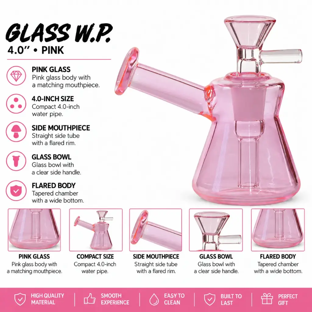 Glass W.P. 4.0" - Pink